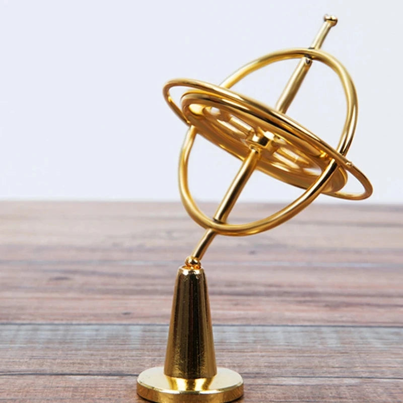 MEADE One-Piece Casting Self-Balancing Finger Mechanical Gold Metal Gyroscope-Anti-Gravity Desktop Spinning Tops /Colors-Gold/Black/Silver/Ages: 13-18 Years Old-Adults