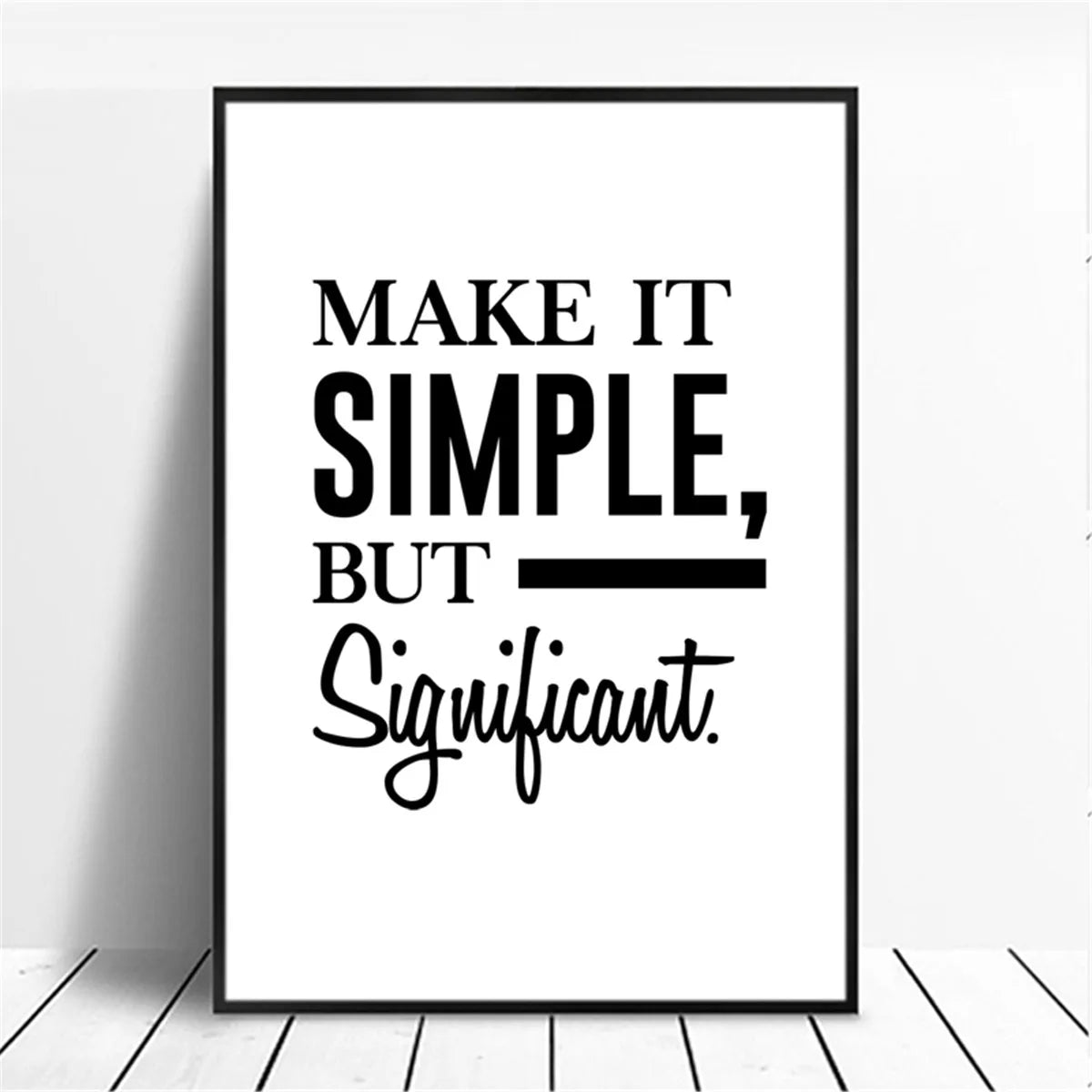 Unframed Canvas Rectangle Waterproof Ink Wall Black-White Quotes Minimalist Positive Words Prints