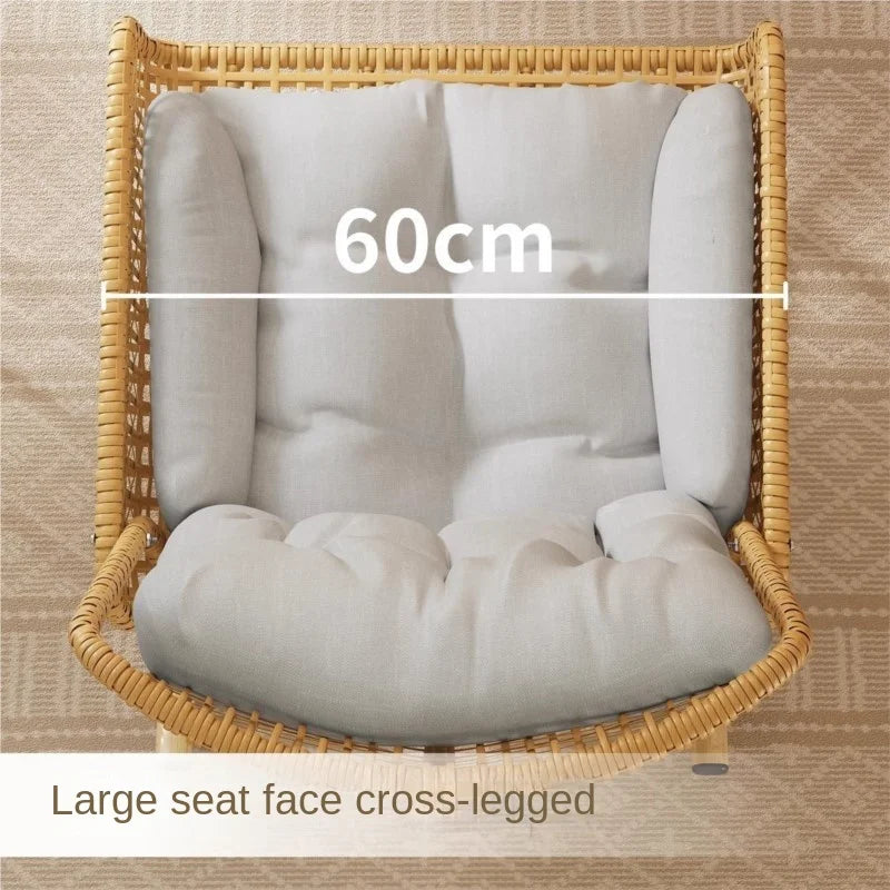 Indoor Strong Hollow Weave Rattan Waterproof Polyester Cushion Rocking Chairs/Colors-Beige/Gray/Brown