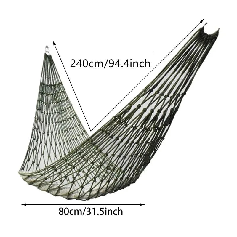 No-EN-Name-Null Outdoor Portable One Person Nylon Mesh Net Hammocks/Colors-Red/Royal Blue/Military Green/Orange