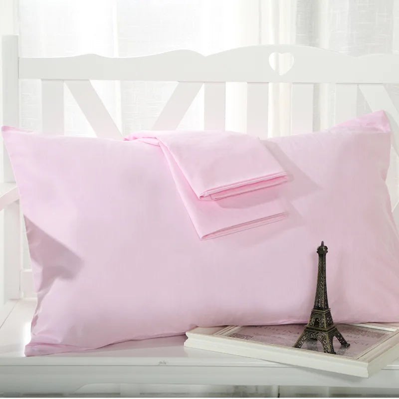 No-EN-Name-Null Modern Soft Strong Egyptian Cotton Silky Sateen Finish Red Rectangle Shaped Pillowcases/Queen-King Sizes/Colors-Red/Beige/White/Purple/Pink/Multicolor/400 Thread Count/Machine Wash/Tumble Dry/Traditional Closure