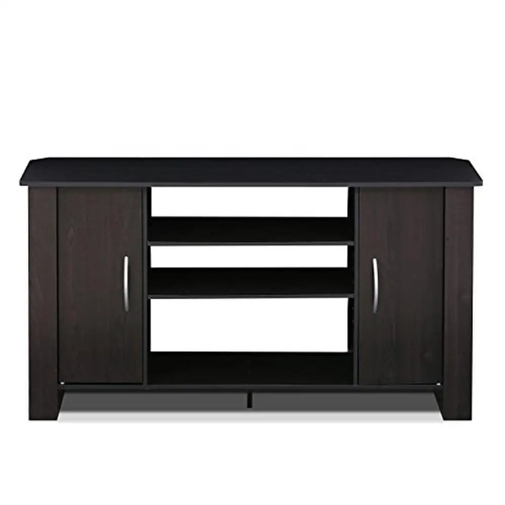 DUTRIEUX Modern Espresso Colored Wood Entertainment Center-TV Stands/Adjustable Shelves/Hidden Storage/ Dimension: 42. 1 (W) x 22. 8 (H) x 13. 5 (D) inches