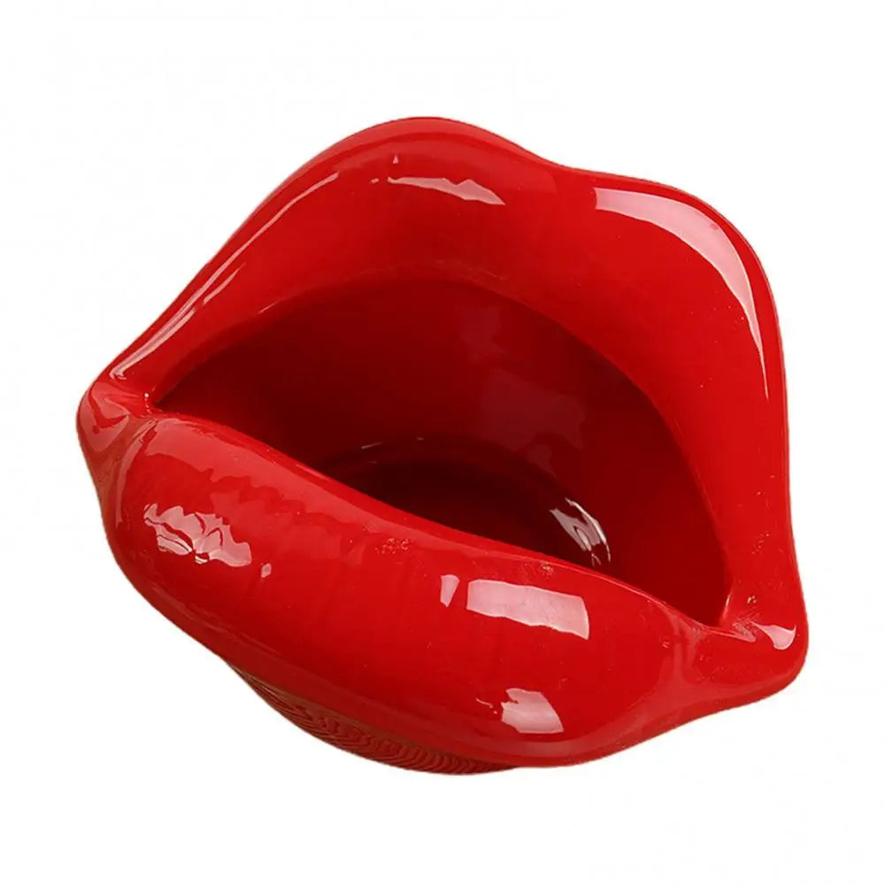 Cute Cigar Ashtray Lips Ceramic Ashtray Creative Flower Pot Trendy Desktop Mouth Ash Tray Statue Home Decoration Boyfriend Gift