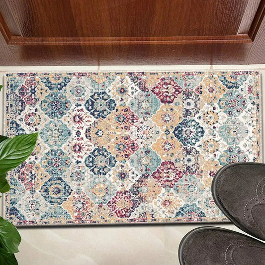 Indoor-Outdoor Rectangle Bohemia Persian Polyester Anti-fatigue Floor Mats/Colors-Geometric/ Multicolor/Red/Beige/Floral