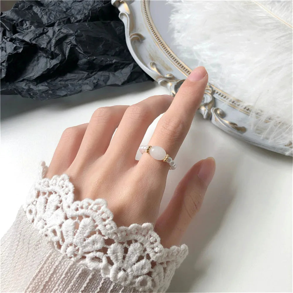 No-EN-Name-Null Adult Women Fine Imitation ONE SIZE Aluminum Metal Multicolor Geometric Couples Stackable Wedding Bands Dripping Oil Design Decorative Rings/Colors-Multicolor/Gold/Floral/Geometric