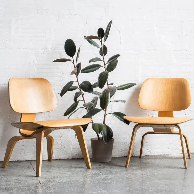 NULL No-EN-Name-Null Modern Nordic Adults Natural Beige-Brown-Black Hard Solid Wood Slipper Aircraft Shell Chairs