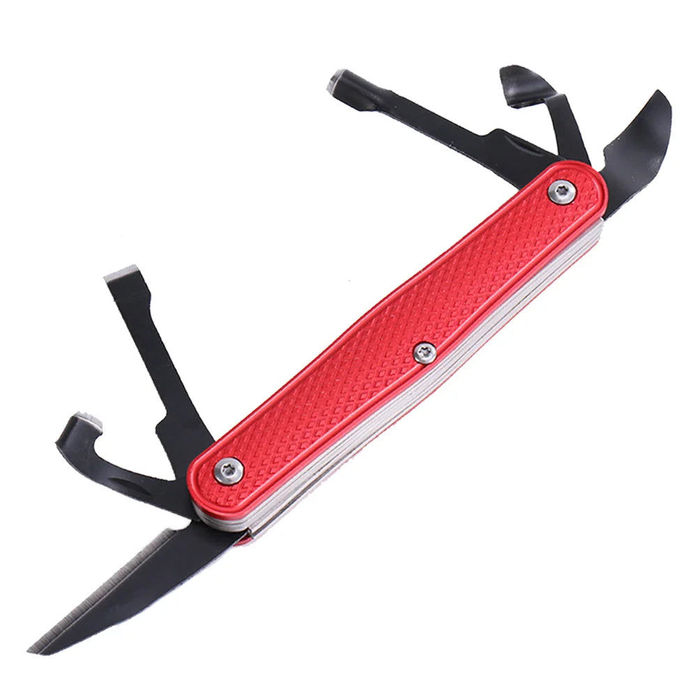 CHGLMPOSS Multicolor Body Rounded Corners Long Rectangle Built-In Right Handed Six Wood Carving Edges Foldable Whittling Cutter Aluminum Carbon Steel Blades Wood Cutting Tools Knives/Colors-Red/Black/Orange/Green/Silver/Multicolor