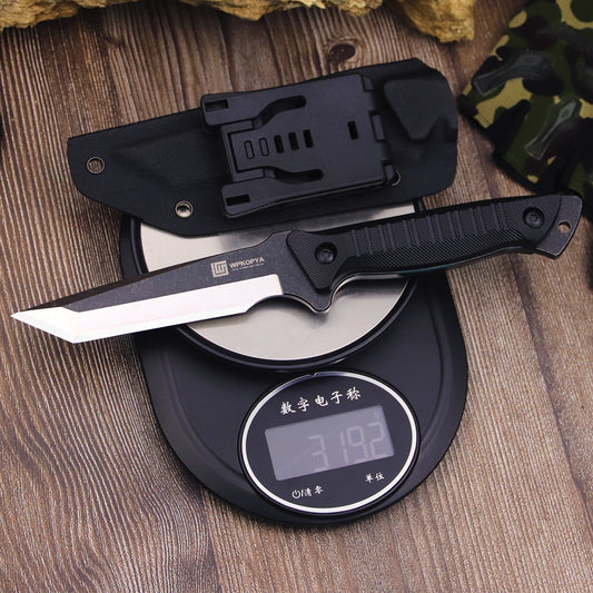 WPKOPYA(U.S.A) Outdoor tactical knife, All Tang Camp straight knife, jungle rescue survival knife, boning knife, slicing knife