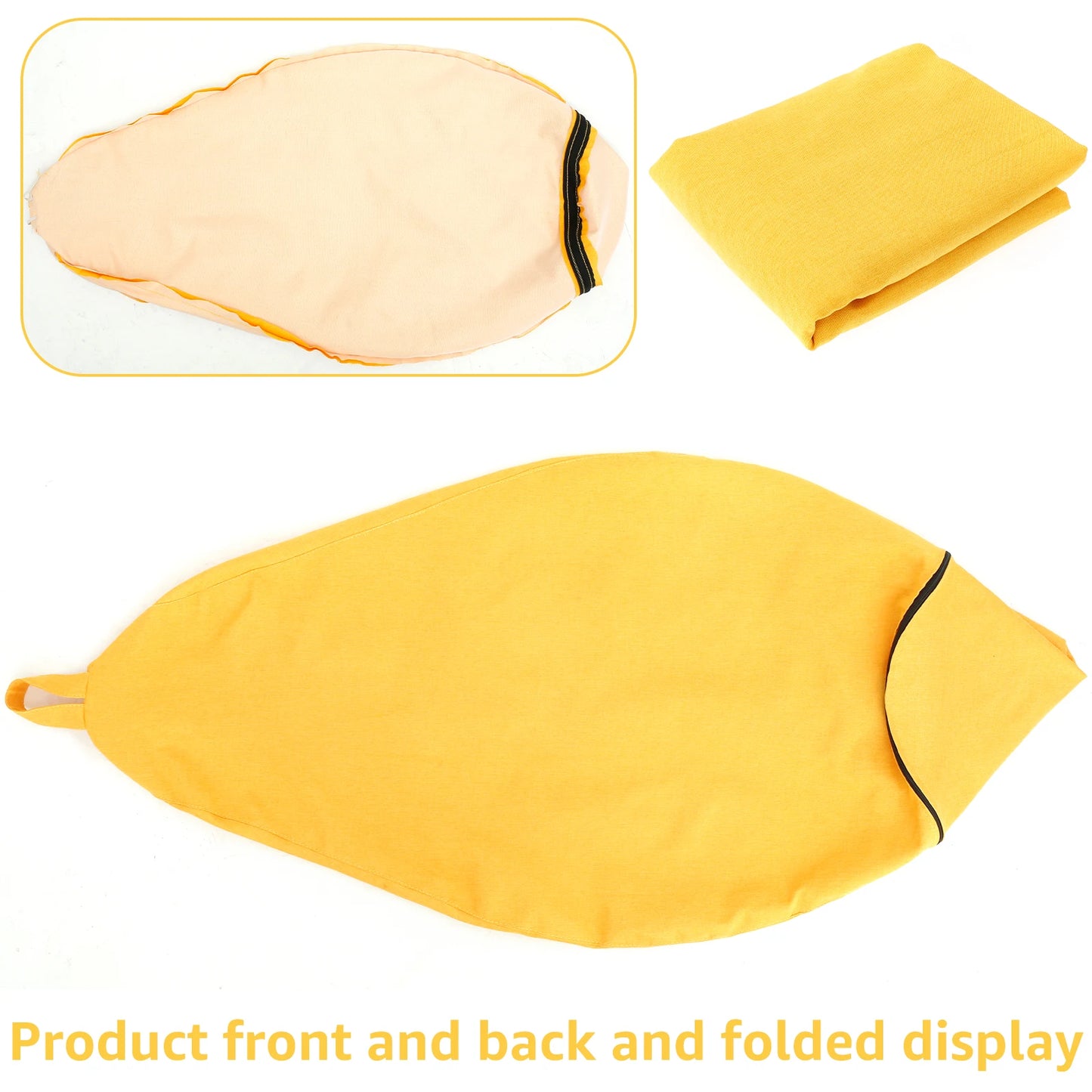 No-EN-Name-Null Soft Comfortable Upholstered PS Polyester Fabric Large Bean Bag COVERS / NO FILLING /Colors-Yellow/Blue/Gray /Purple