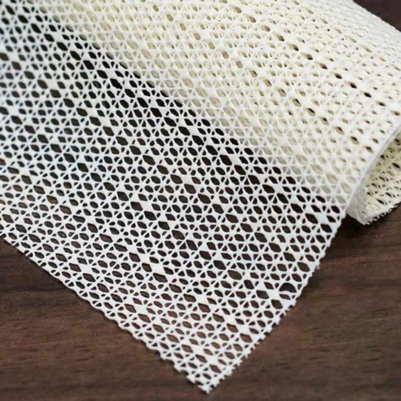 KOU-JIANG Modern Soft Comfortable Geometric Checkered Grid-Design Silicone Gel-Plastic Non-Slip Base Gripping Under Rug Pads/Hand Washable Recommend
