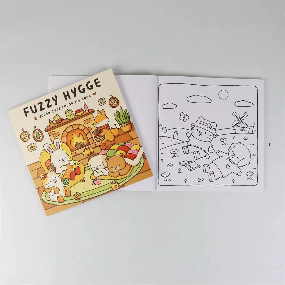 No-EN-Name-Null Adults English Paperback Hobbies-Interest-FUZZY HYGGE Super Cute Animal Cozy Christmas-Comfy Days-Fuzzy Friends-Fuzzy Hygge Christmas Vibes-Hygge Christmas Cute Cozy Christmas-Bold-Easy Cozy Christmas Coloring Books-Pads