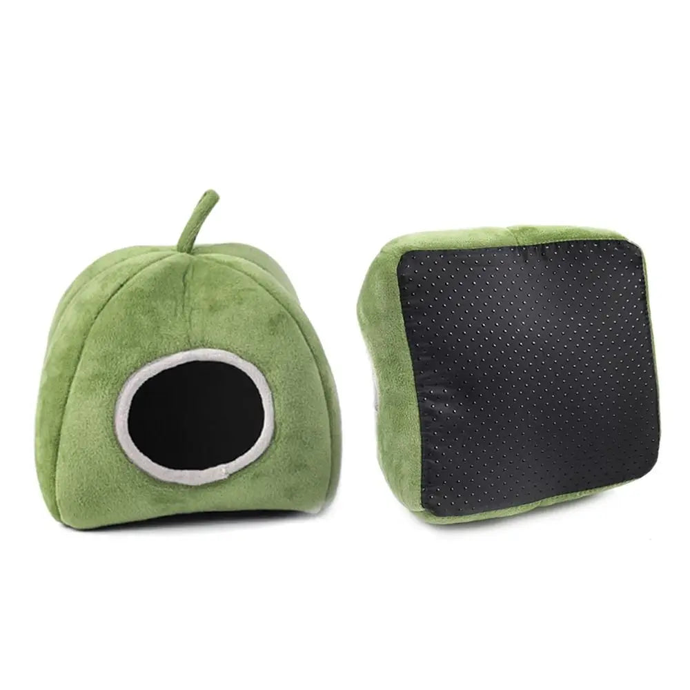 No-EN-Name-Null Moisture-Windproof Two Styles Green-Three Styles Gray Cotton-Flannel Soft Plush Synthetic Elastic Sponge Filling Fabric Body Pets Small Animals Habitats-Cages Anti-Skid Bottom Sleep Beds