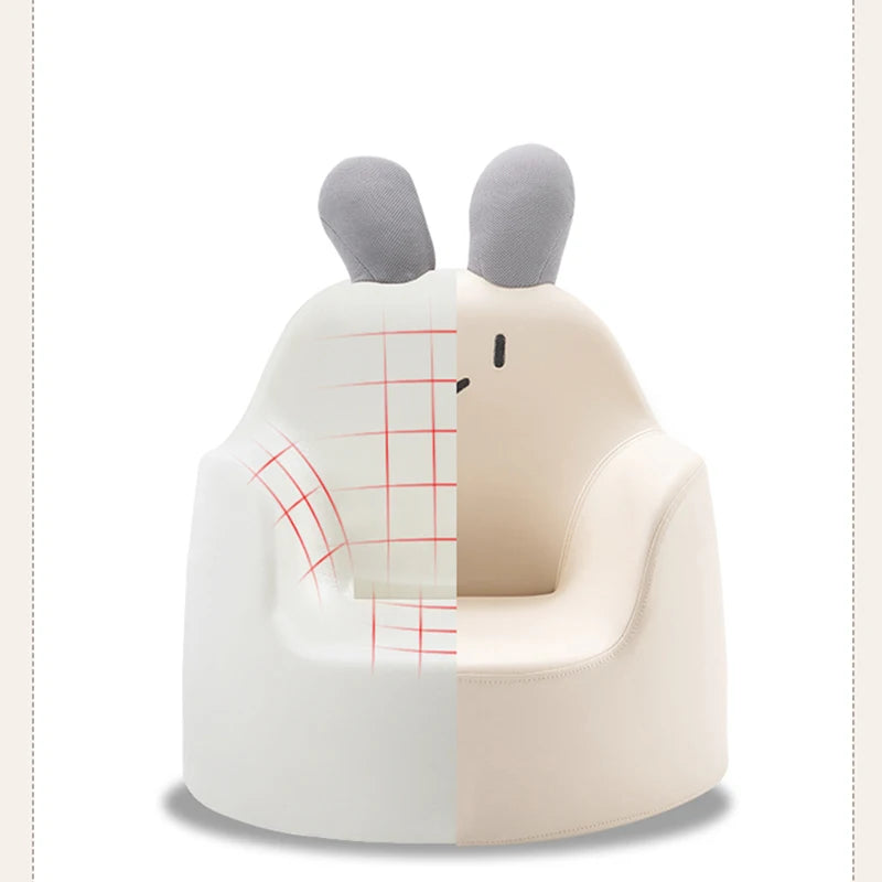 NULL Modern Synthetic Faux Leather Cartoon Dinosaurs-Little Bear-Rabbits Lazy Faux Leather Wear-Resistant Circular Arc Armchairs Babies-Toddlers Furniture Sets/Colors-White/Pink/Beige/Green/Blue/Multicolor/6 Months Old-Older