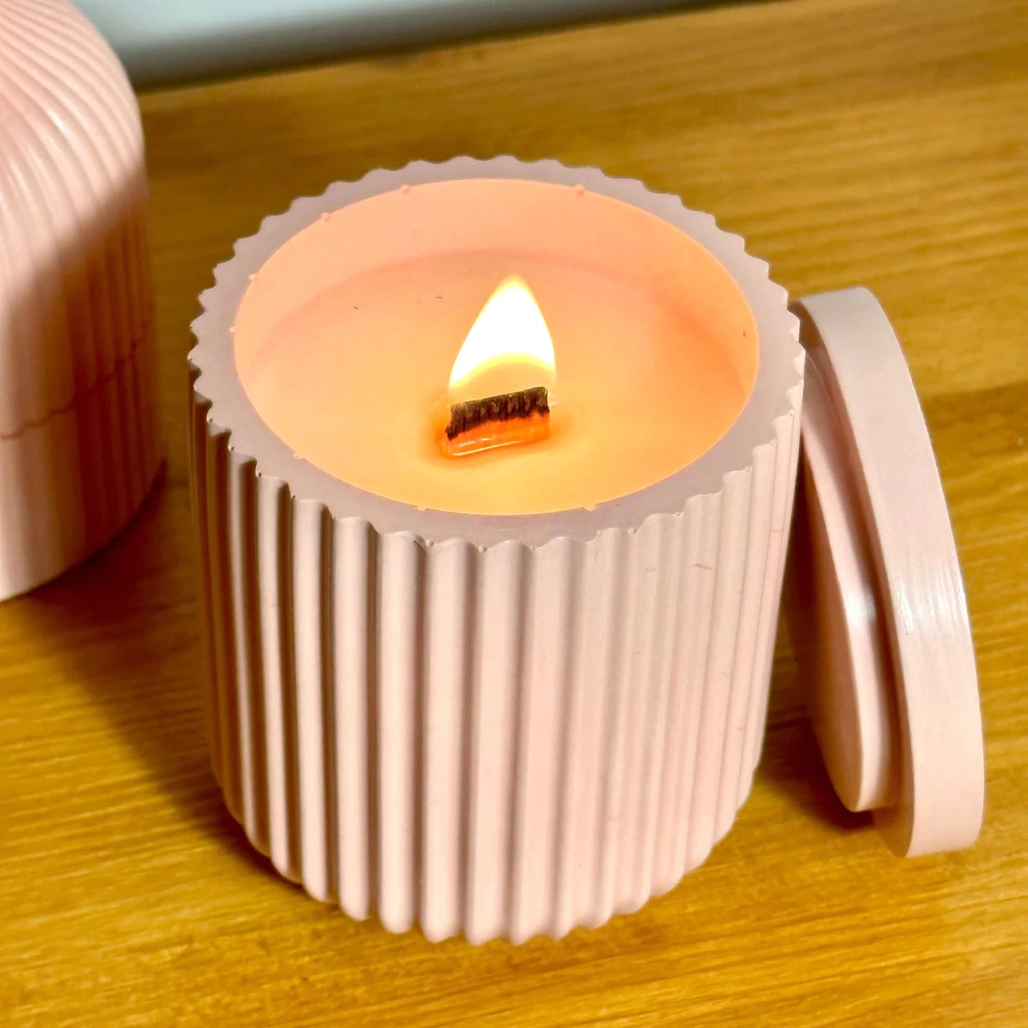 UDOCOOL Universal ALL AGES DIY Handmade Round Striped Candle Jar Container Milky White Silicone Craft Molds Candle Making Kits
