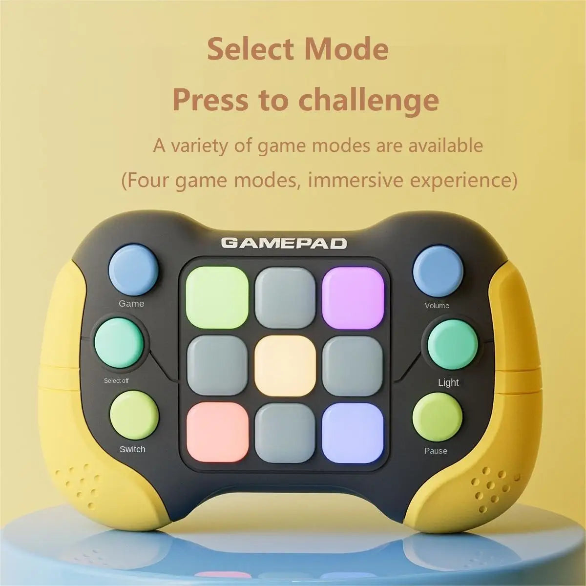CHUZHAN Electronic Parent-Child Interaction Hand-Eye Memory Playing Plastic Multicolor Quick Push Interactive Gamepad Machine Hamster Mode 999 Levels Musical Early Educational Toys/Ages: 3-18 Years Old-Adults/Colors-Multicolor/Yellow/Black/White/Blue