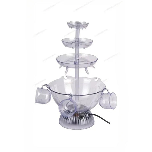 3-Tier Clear Acrylic Wine Dispenser Waterfall Fountain/With Cups