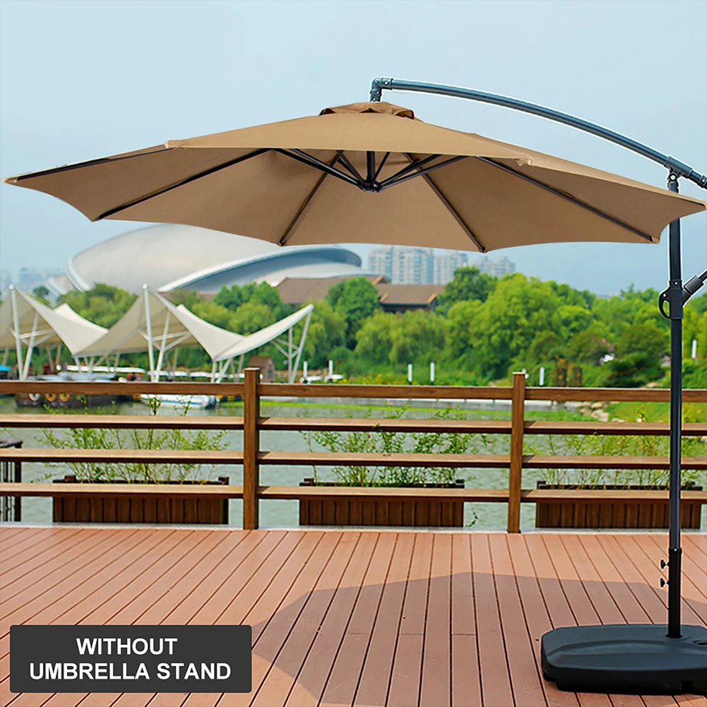 HOSPORT Outdoor 6 Bones Waterproof-UV Protection Patio Umbrella Replacement Polyester Canopy/Colors-Black-Red/Beige/Khaki/Dark Green