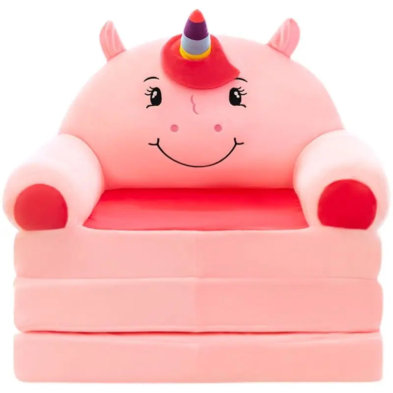 No-EN-Name-Null  Modern Kids One Seat Purple Cute Cartoon Animals-Princess Design Upholstered Padded Soft Polyester Fabric Armchairs/Colors-Purple/Red/Pink/Blue