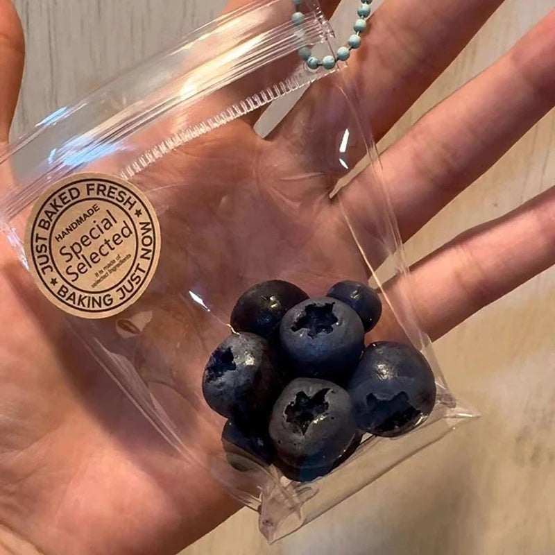 No-EN-Name-Null Kids Mini Handheld Soft TPR Plastic Clear Transparent Bag-Realistic Black-Blueberries Squeeze Stress-Anxiety Relieving Activity Toys/Ages: 6-12 + Years Old