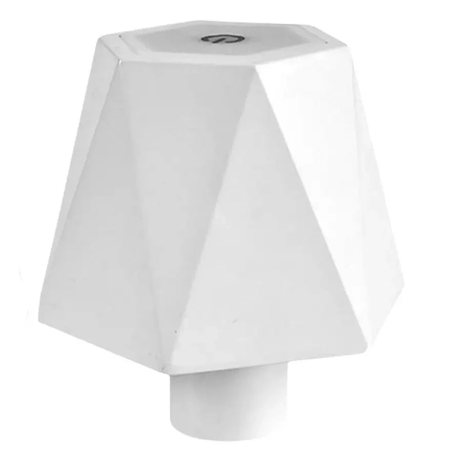 No-EN-Name-Null Modern Black-White Removable Plastic Striped Shade-Round Tubular Cylindrical Metal Square Shaped Bottom Dimmable Warm-Cool White LED 3-Level Brightness USB Rechargeable Adjustable Hose-Clip Table Desk Lamps/Colors-Black/White