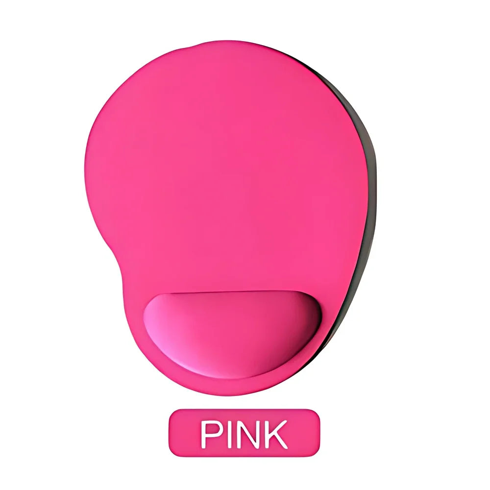 STONEGO Solid Multicolor Oblong Oval Shaped EVA Memory Foam Wrist Rest Support Silicone Anti-Skid Rubber-Neoprene Base Gaming Mouse Pads/Colors-Pink/Purple/Blue/Black/Gray/Red