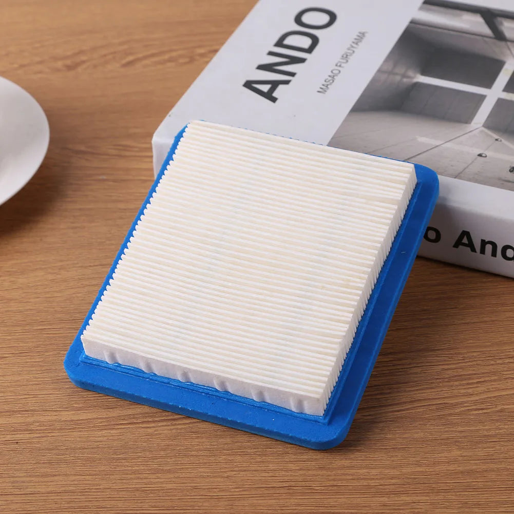 VKTECH 5-20 PCS Briggs Stratton Lawn Mower White Background Blue Frame Rectangle Shaped Replacement Air Filters Lawn Mower Accessories