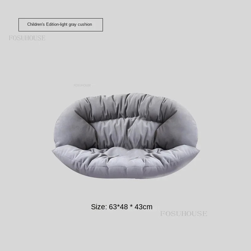 FOSUHOUSE Modern Upholstered Padded Soft Gray Polyester Fabric Cushions Hard Plastic Cute Elephant Four Legs Armchairs/Colors-Gray/Black/Yellow/Brown/Pink/Green/White/Beige/Blue/Multicolor