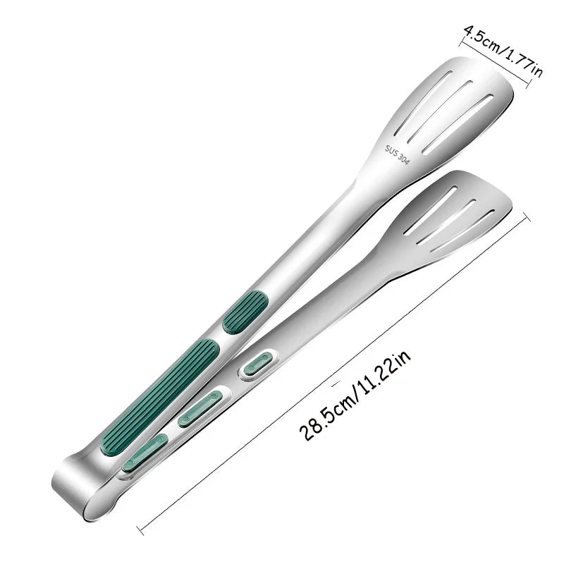 7-9-11 Inch Kitchen Non-Slip Stainless Steel Cooking Tongs