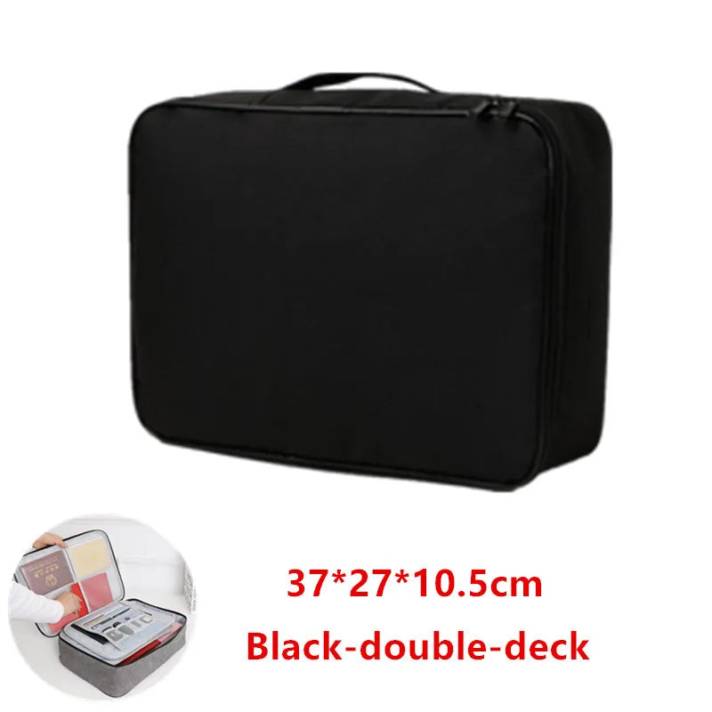 LKEEP Adults Modern Large Waterproof Gray Rectangle Zipper A4 Paper Document Organizer Briefcases/Slit Pockets/ 14 Inches Laptop-Tablet /Single Compartment/Handle-Straps/Colors-Gray/Blue/Black
