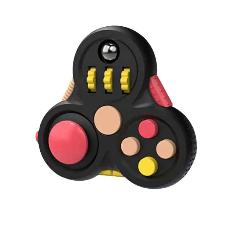 AHGREAT MAKE ALL GREAT Handheld Multicolor Plastic Triangle 10-In-1 Functions Fidget Pad Game Activity Toys /Ages: 18 Years Old + Older/Colors-Black/Blue/Orange/Green/Multicolor