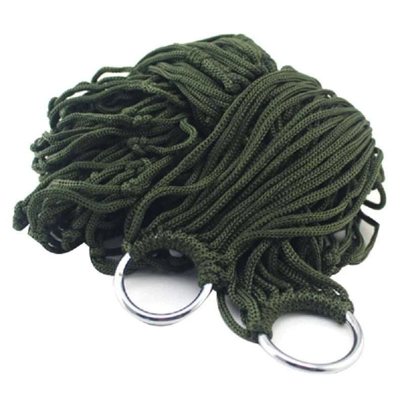 No-EN-Name-Null Outdoor Portable One Person Nylon Mesh Net Hammocks/Colors-Red/Royal Blue/Military Green/Orange