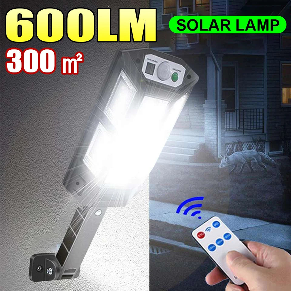 HEDELI Outdoor Waterproof Remote Control Dimmable LED Lights Black Rectangle Plastic Body Solar-Powered 3 Mode Motion Sensor Courtyard Garden Wall-Mounted Landscape Pathway Lighting /Colors-Black/White/Gray/Warm-Cool Temperature Lights