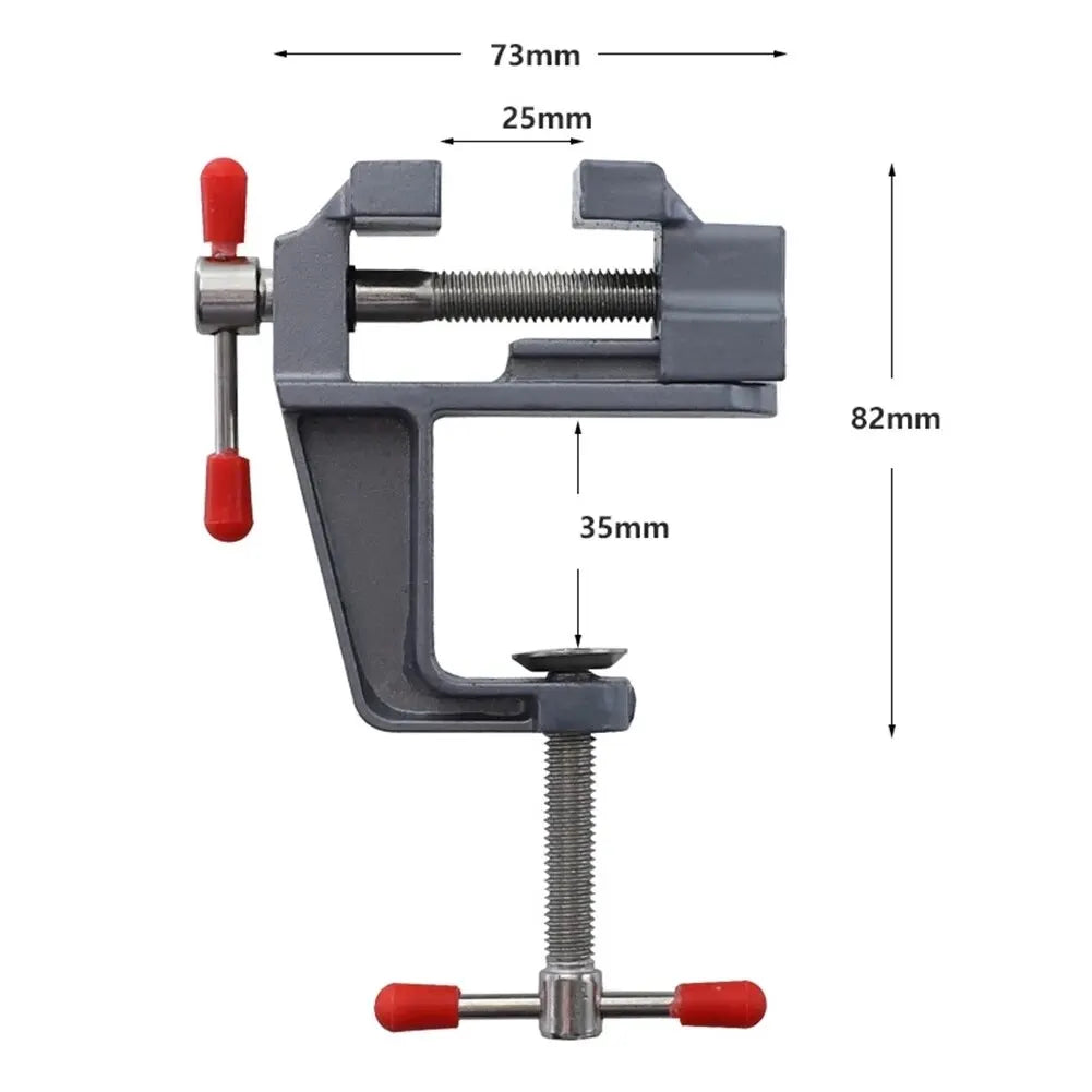 DTBD Mini Red-Gray-Silver Aluminum Alloy Steel Metal Screw Bench Vise Clamps/Colors-Red/Gray/Silver/Multicolor