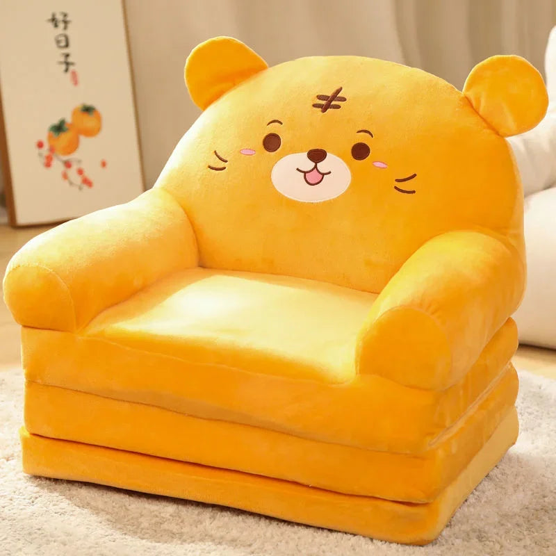 NULL Kids Medium Firm Polyester Fabric Cushions Gray Cute Cartoon Animal Design Play Sofas Armchairs /Colors-Gray/Pink/Green/Blue/Orange