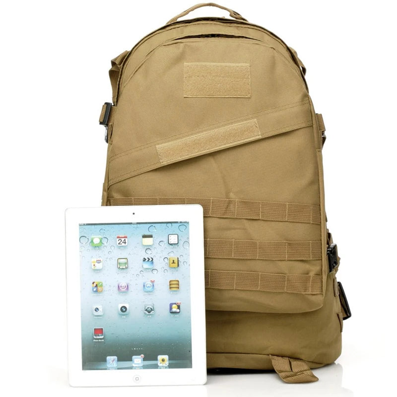 JARHEAD Large Outdoor Waterproof Green Oxford Nylon Fabric 3D Tactical Rucksack Polyester Lining Built-In Compartment Shoulder Straps-Handle Military Backpacks/Internal Padding/Colors-Camouflage/Green/Beige/Black