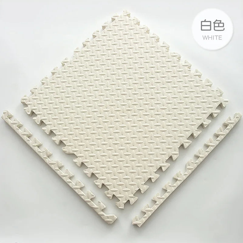 Kids 16 PCS Set Foam Playmats Non-Slip Foldable BPA-Free Phthalate-Free EVA Protection Leaf Grain Mats/Colors-Blue/Navy Blue/Pink/Black/Gray/Beige/Brown/White/Checkered/Floral/Geometric/Multicolor/Ages: Newborn 0-24 + Months Older