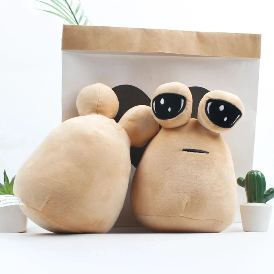 YUZHINUO All Ages Cute Beige Soft Plush Kawaii My Pet Alien Animal Pou Polyester Fabric Stuffed Animal Toys