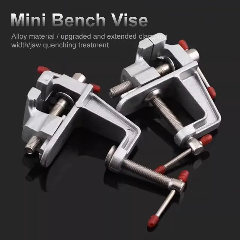 DTBD Mini Red-Gray-Silver Aluminum Alloy Steel Metal Screw Bench Vise Clamps/Colors-Red/Gray/Silver/Multicolor
