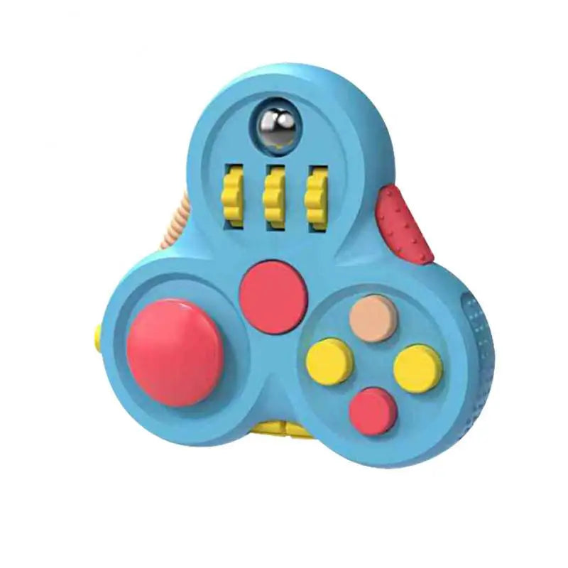 AHGREAT MAKE ALL GREAT Handheld Multicolor Plastic Triangle 10-In-1 Functions Fidget Pad Game Activity Toys /Ages: 18 Years Old + Older/Colors-Black/Blue/Orange/Green/Multicolor