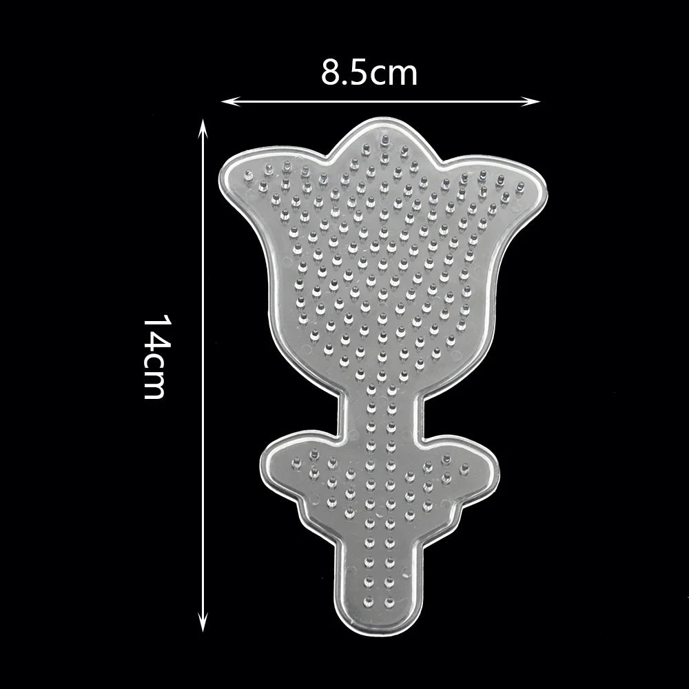 NULL Kids DIY Many Shapes Clear White Pegboard Template For Hama Beads-Jewelry Making Kits /Ages 6-12 Years Old /Colors-Clear/Geometric/White