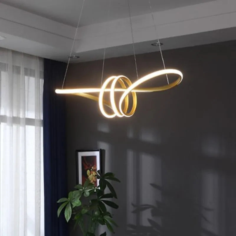 LUDENGCHAOSHI Modern Adjustable Height Kitchen Island Aluminum Acrylic Metal Brushed Nickel Finish Pendant Remote Control Dimmable Cool-Warm-Daylight White LED Cord Pendant Hanging Ceiling Light Fixtures/Colors-Black/Gold/White/Bulbs Included