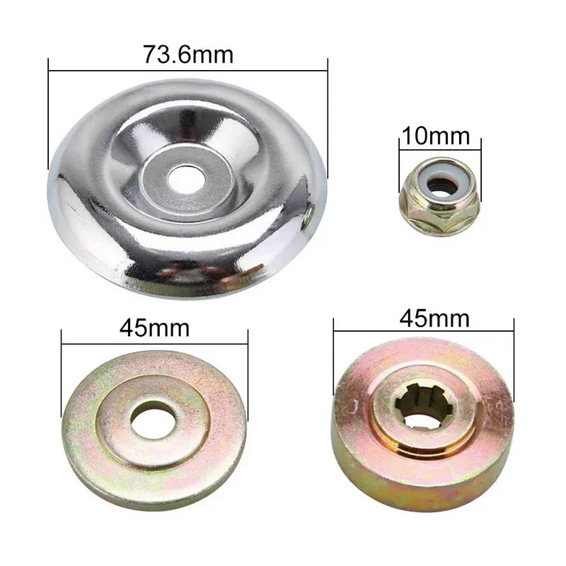 XMSJ Outdoor Electric Powered 6-8 Inch Large Gray-Silver Steel Wire Bristles Round Wheel Brush-Weed Trimmer Blade Heads