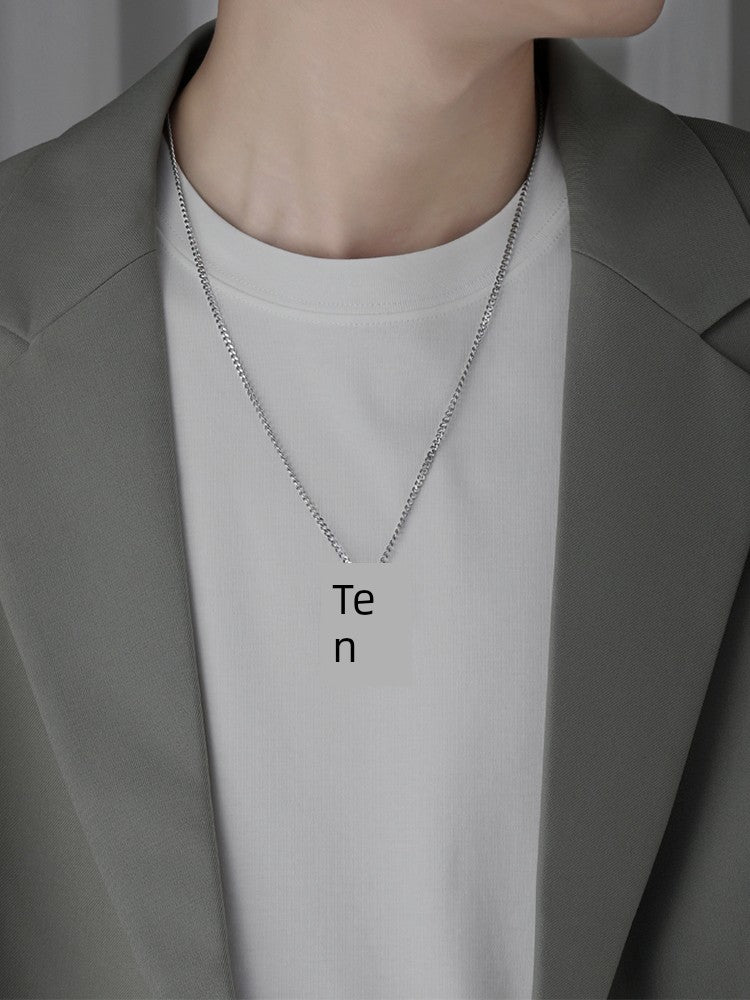 European Unisex Couple's Sterling Silver Metal Cross Pendant Fine Imitation Vera Chain Necklaces