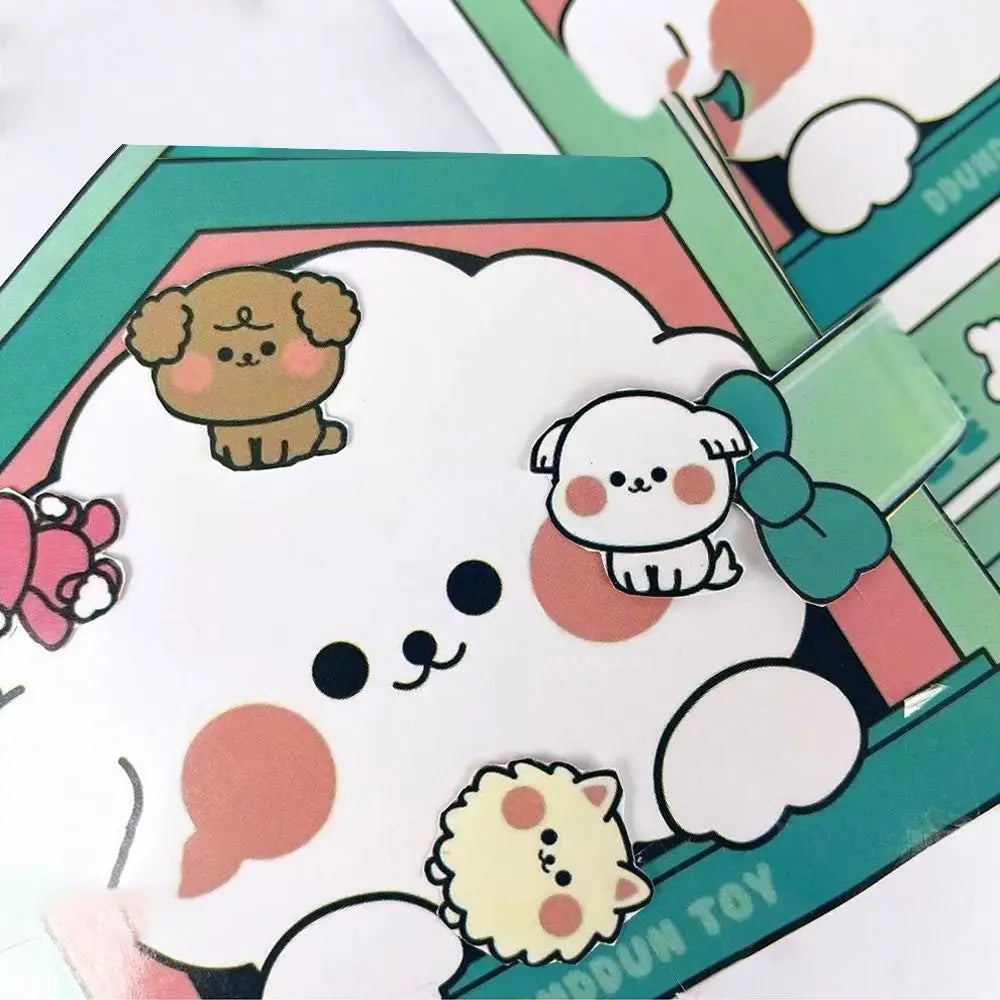 No-EN-Name-Null 6 Styles Handmade Multicolor Cartoon Quiet Waffle Shop-Bakery Shop-Snack Bar-Fried Chicken Shop-Noodle Shop-Bubble Gum Shop Cardboard Paper Books Educational Toys /Colors-Pink/Beige/Multicolor/Ages: 3-12 Years Old