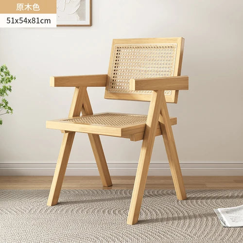 Italian Modern Upholstered Leatherette Mesh Wood Dining Armchairs/Colors-Beige/Brown/Black
