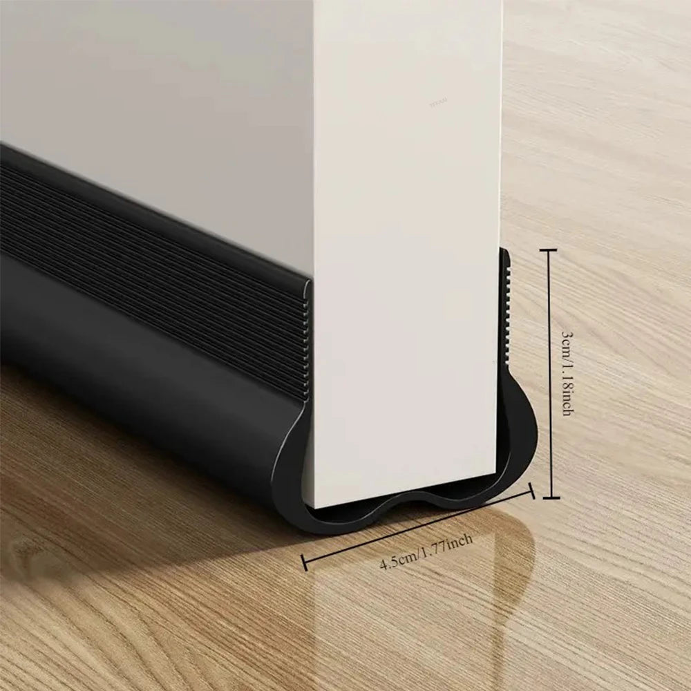 Flexible Leather Dust-Wind-Soundproof Non-Adhesive Under Door Snap-In Sealing Strips/Colors-White/Black/Brown/Gray
