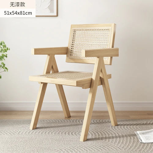 Italian Modern Upholstered Leatherette Mesh Wood Dining Armchairs/Colors-Beige/Brown/Black
