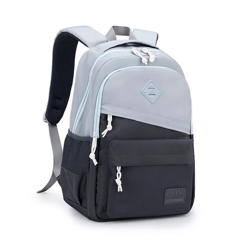 NULL No-EN-Name-Null Preppy Pullable Trolley Multicolor Nylon Fabric Flap Pocket Polyester Lining Metal Zippers Free-Standing Six Wheeled School Backpacks/Shoulder Straps-Handles/External Pockets/Colors-Black/Orange/Gray/Multicolor/Brown