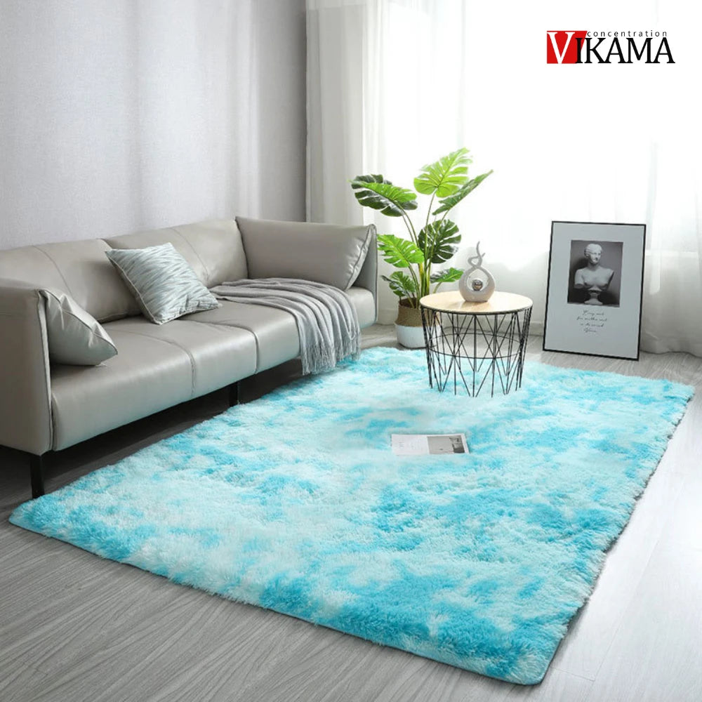 Modern Soft Plush Hand-Machine Washable Indoor Non-Slip Fade Resistant Polyester Rainbow Solid Color Rugs/Colors-Pink/ Gray/ Beige,/Multicolor/Blue/10 Sizes To Choose