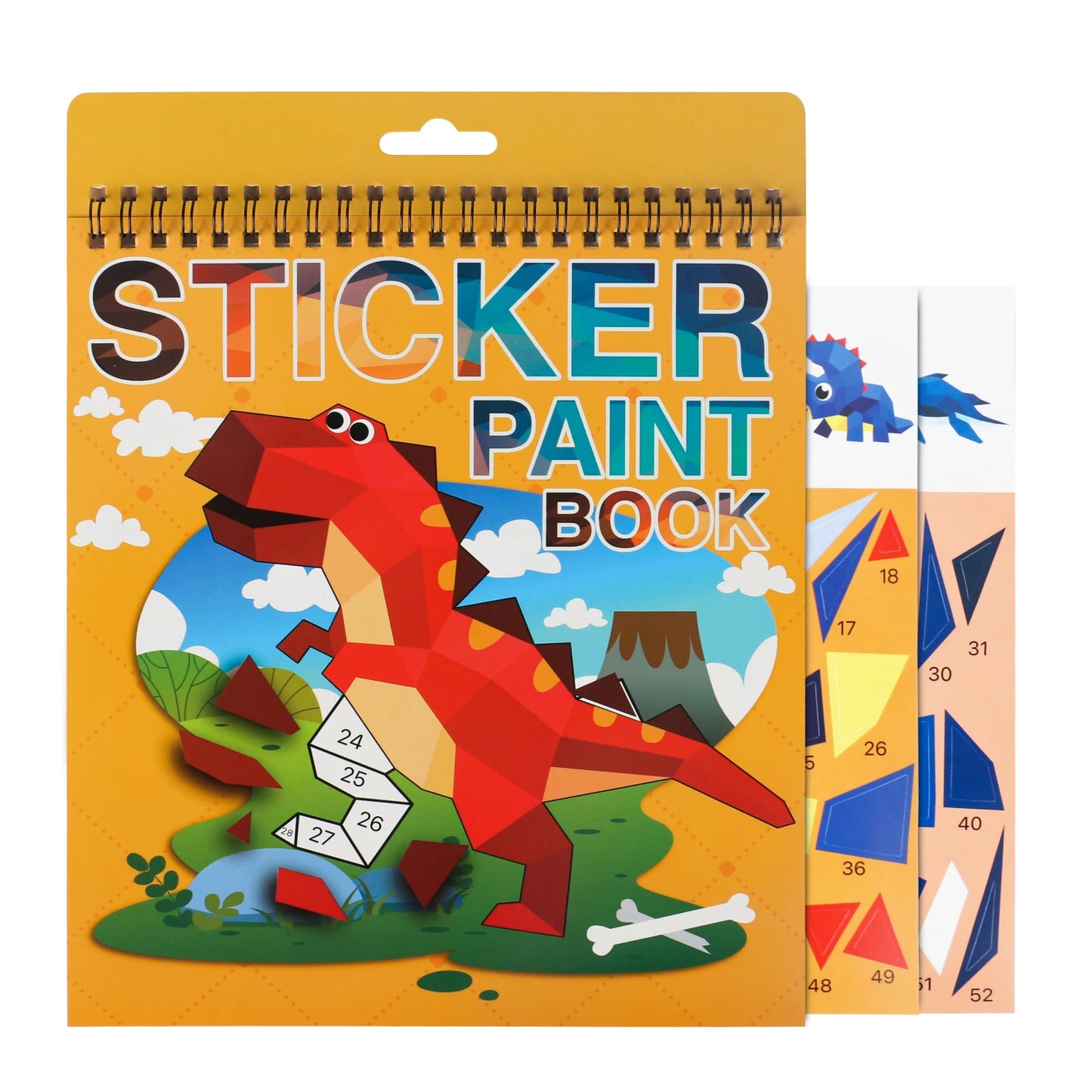 NULL Kids Multicolor Plastic-Cardboard Paper Unique Geometric Seven Different Animal Pictures Patterns Stickers Multicolor Paint By Numbers Brain Games Books Stickers-Stickers Machines/Ages 3-12 Years Old